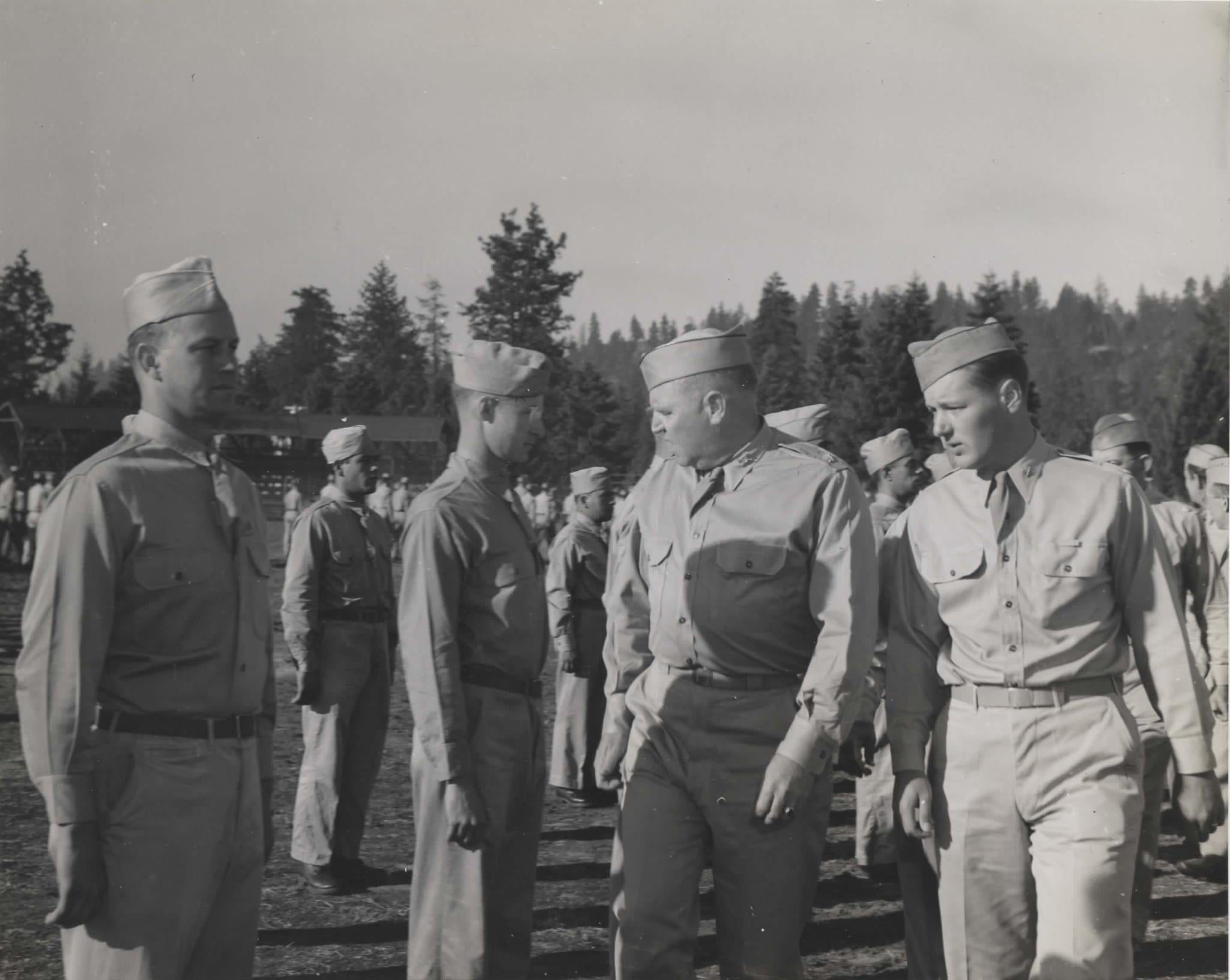 Grandpa inspecting the troops